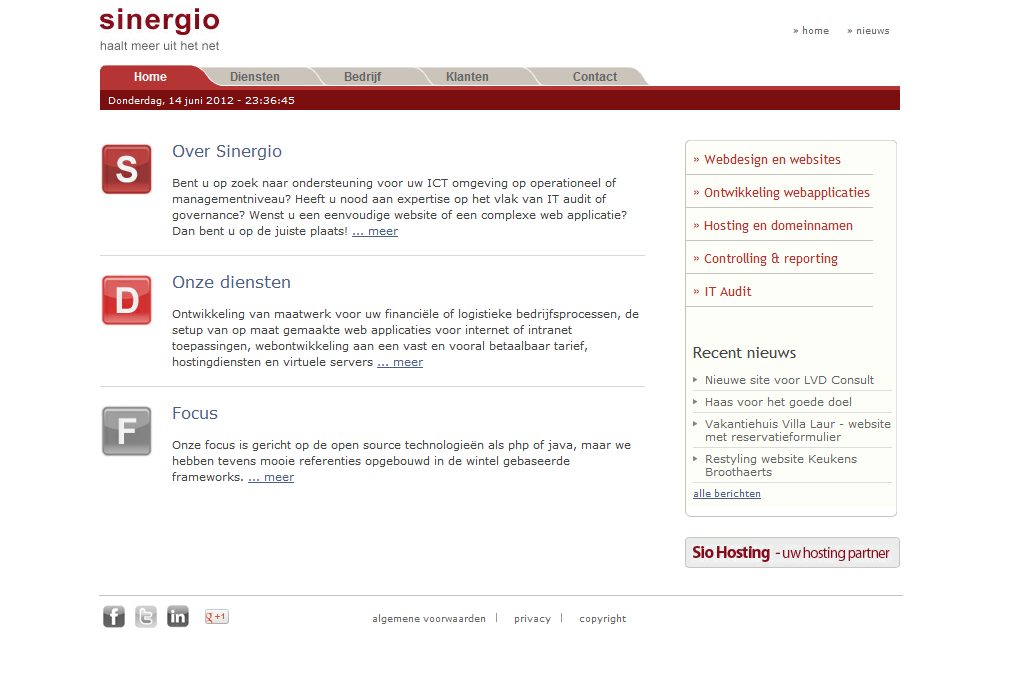 sinergio websites webdesign