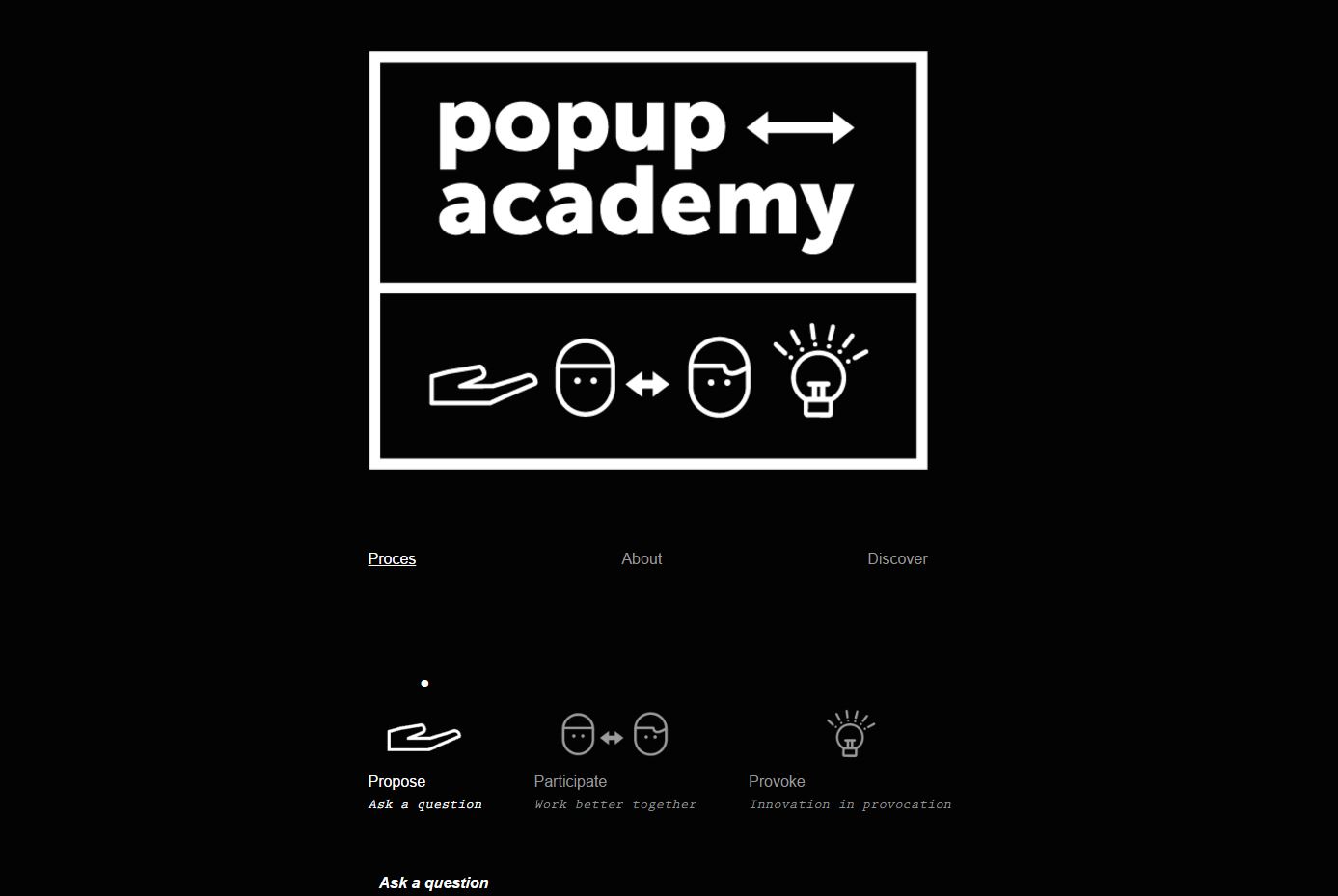 popup academy website online