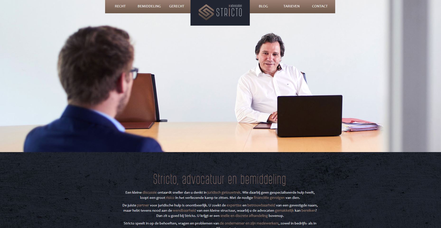 stricto advokaten website sinergio