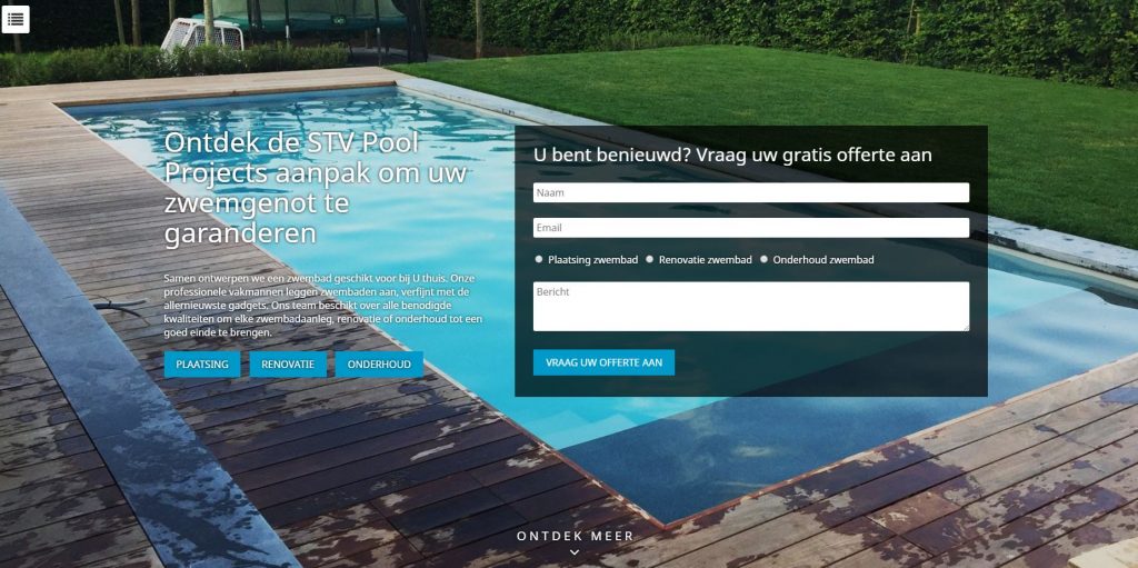 stv pool projects aanleggen zwembad